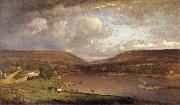 George Inness On the Delaware River oil on canvas